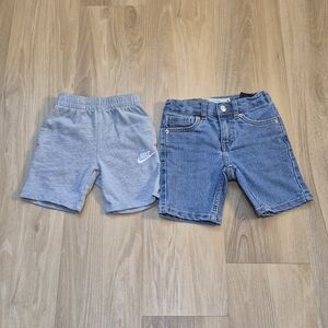 Nike Gray Shorts and Denim Jeans Set for Kids
